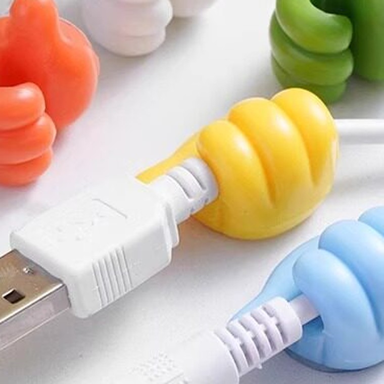 大拇指造型理线夹 免打孔数据线固线器 多色装 细节图2